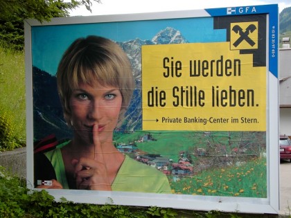Raiffeisen óriásplakát Ausztriában